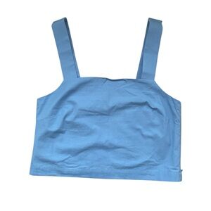 NWOT Frank & Oak 100% O/Cotton The Poplin Shell Top In Blue